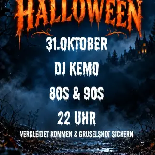 Plakat: HALLOWEEN mit DJ KEMO